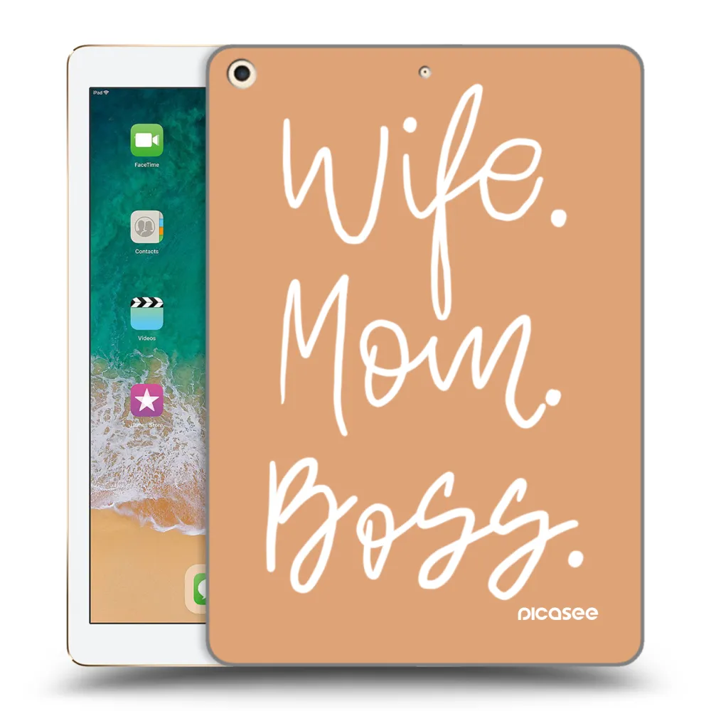 Picasee silikonový průhledný obal pro Apple iPad 9.7" 2017 (5. gen) - Boss Mama