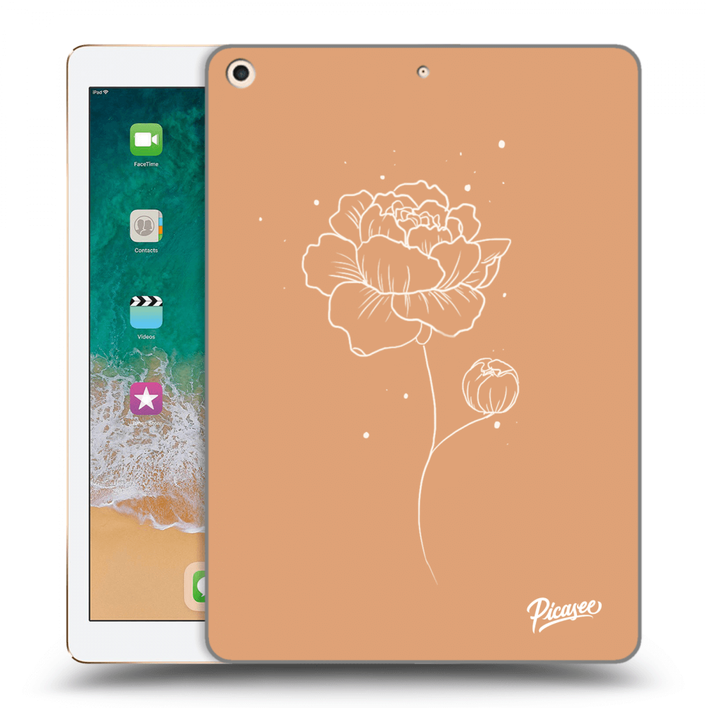 Picasee silikonový průhledný obal pro Apple iPad 9.7" 2017 (5. gen) - Peonies