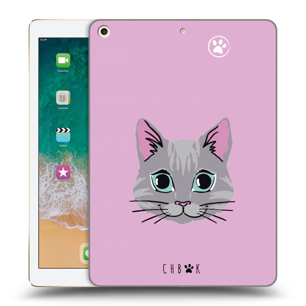 Picasee silikonový průhledný obal pro Apple iPad 9.7" 2017 (5. gen) - Chybí mi kočky - Růžová