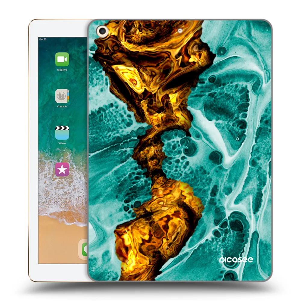 Picasee silikonový průhledný obal pro Apple iPad 9.7" 2017 (5. gen) - Goldsky