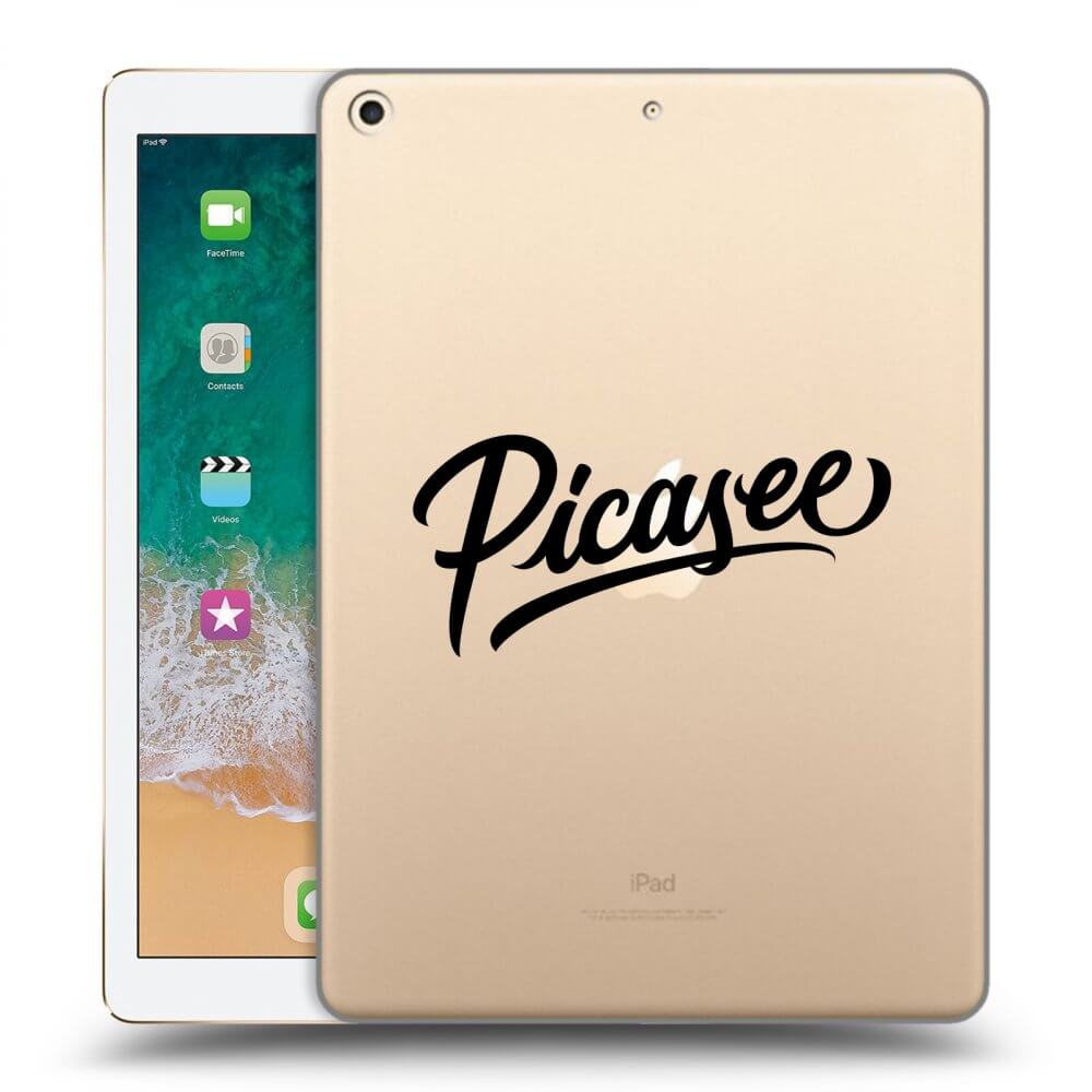 Picasee silikonový průhledný obal pro Apple iPad 9.7" 2017 (5. gen) - Picasee - old logo - black