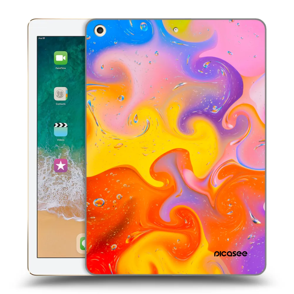 Picasee silikonový průhledný obal pro Apple iPad 9.7" 2017 (5. gen) - Bubbles