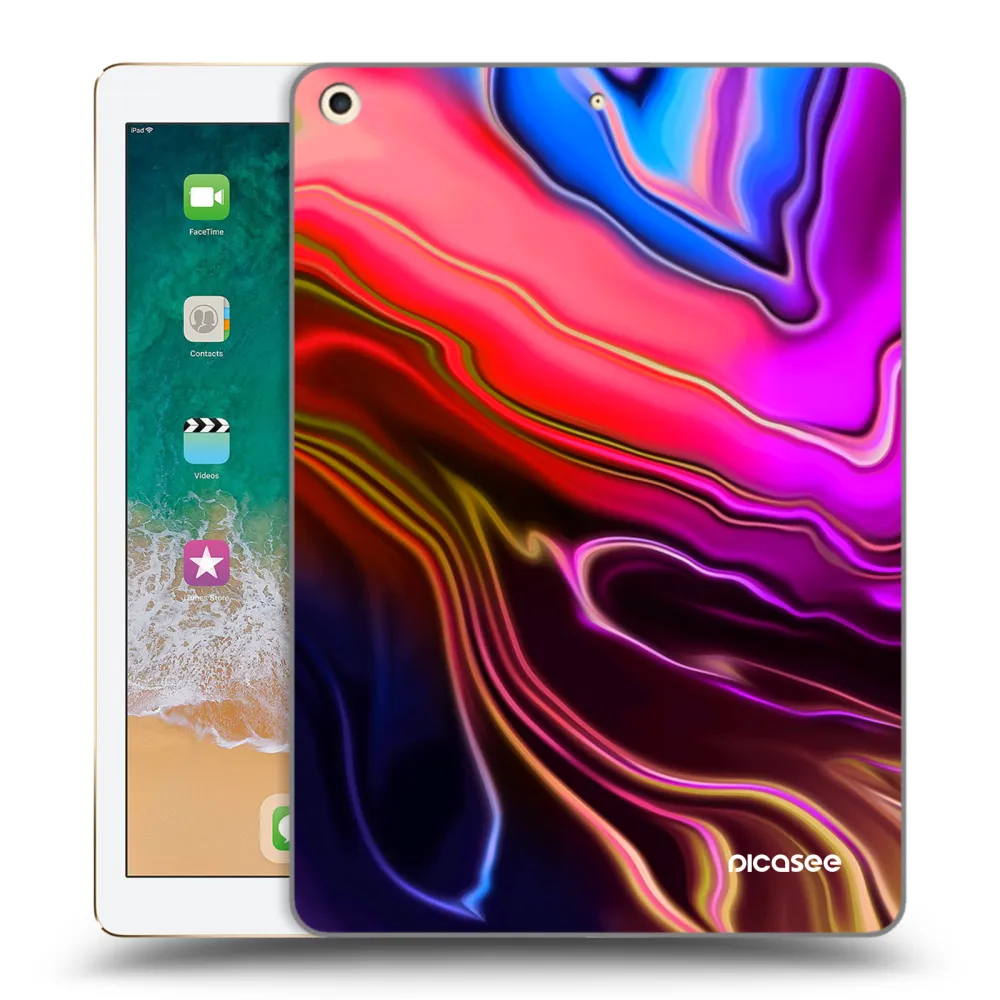 Picasee silikonový průhledný obal pro Apple iPad 9.7" 2017 (5. gen) - Electric