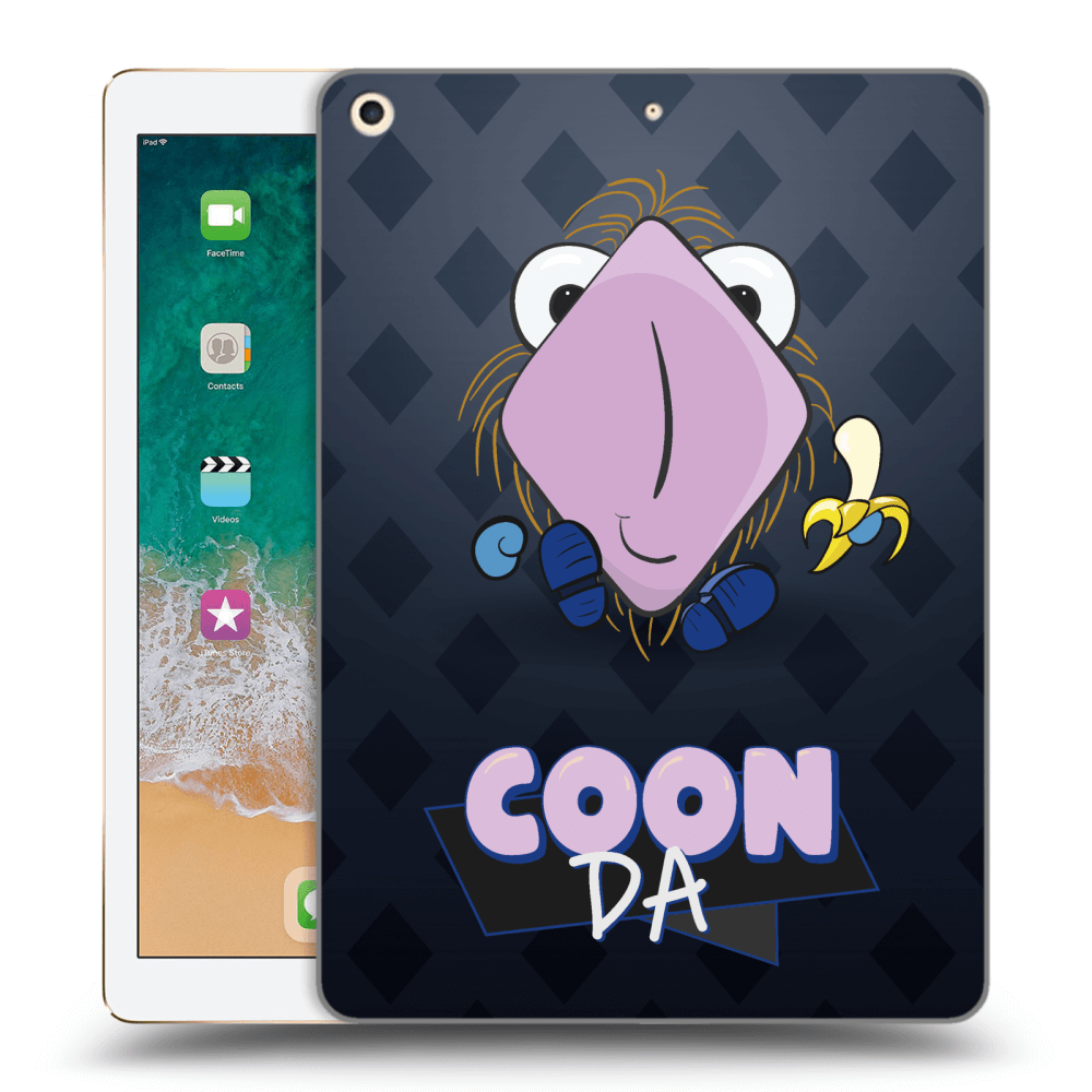 Picasee silikonový průhledný obal pro Apple iPad 9.7" 2017 (5. gen) - COONDA chlupatka - tmavá