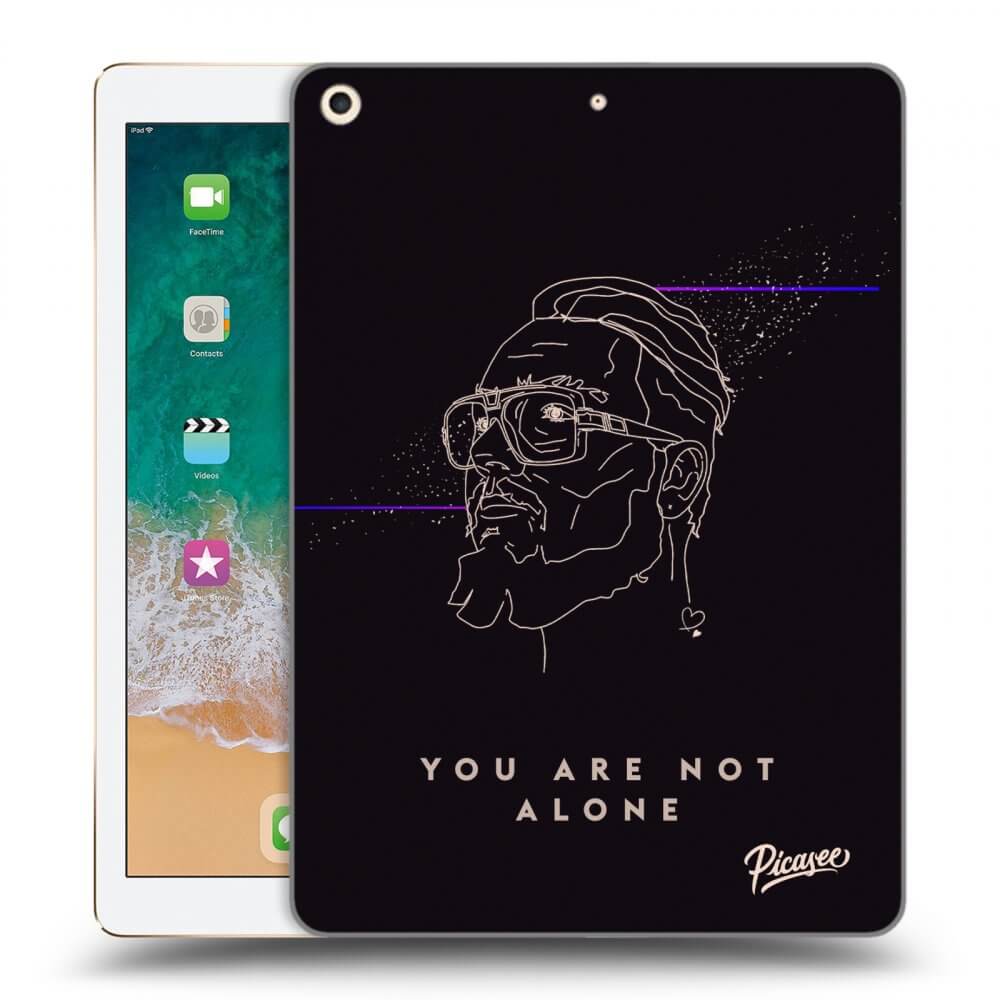 Picasee silikonový černý obal pro Apple iPad 9.7" 2017 (5. gen) - You are not alone