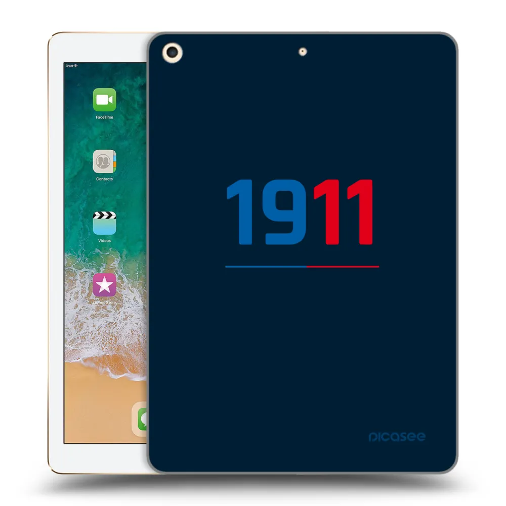Picasee silikonový průhledný obal pro Apple iPad 9.7" 2017 (5. gen) - FC Viktoria Plzeň D