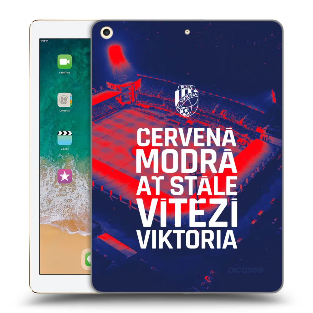 Picasee silikonový průhledný obal pro Apple iPad 9.7" 2017 (5. gen) - FC Viktoria Plzeň E