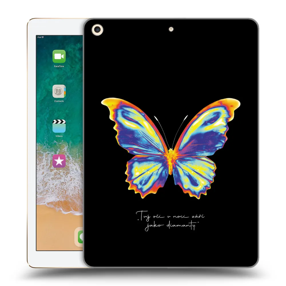 Picasee silikonový průhledný obal pro Apple iPad 9.7" 2017 (5. gen) - Diamanty Black