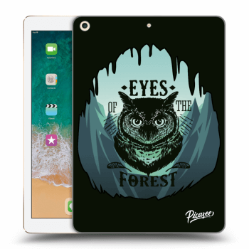 Picasee silikonový černý obal pro Apple iPad 9.7" 2017 (5. gen) - Forest owl