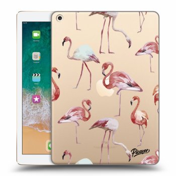 Picasee silikonový průhledný obal pro Apple iPad 9.7" 2017 (5. gen) - Flamingos