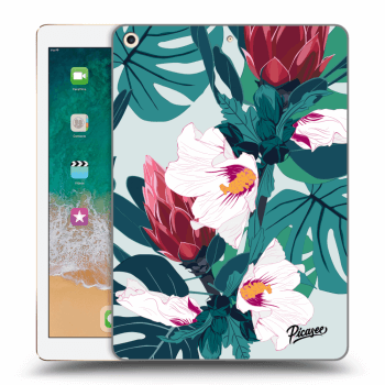 Picasee silikonový průhledný obal pro Apple iPad 9.7" 2017 (5. gen) - Rhododendron