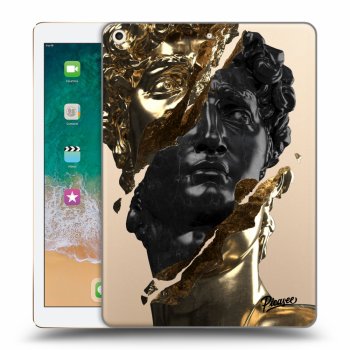 Picasee silikonový průhledný obal pro Apple iPad 9.7" 2017 (5. gen) - Gold - Black