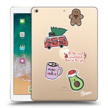 Picasee silikonový průhledný obal pro Apple iPad 9.7" 2017 (5. gen) - Christmas Stickers