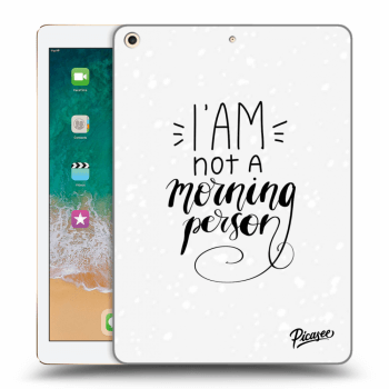 Picasee silikonový černý obal pro Apple iPad 9.7" 2017 (5. gen) - I am not a morning person