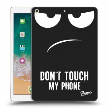 Picasee silikonový černý obal pro Apple iPad 9.7" 2017 (5. gen) - Don't Touch My Phone