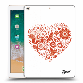 Picasee silikonový černý obal pro Apple iPad 9.7" 2017 (5. gen) - Big heart