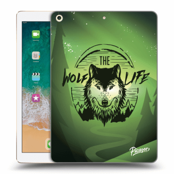 Picasee silikonový černý obal pro Apple iPad 9.7" 2017 (5. gen) - Wolf life