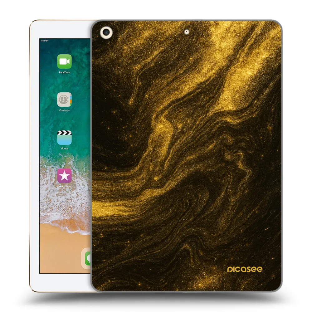 Picasee silikonový průhledný obal pro Apple iPad 9.7" 2017 (5. gen) - Černá