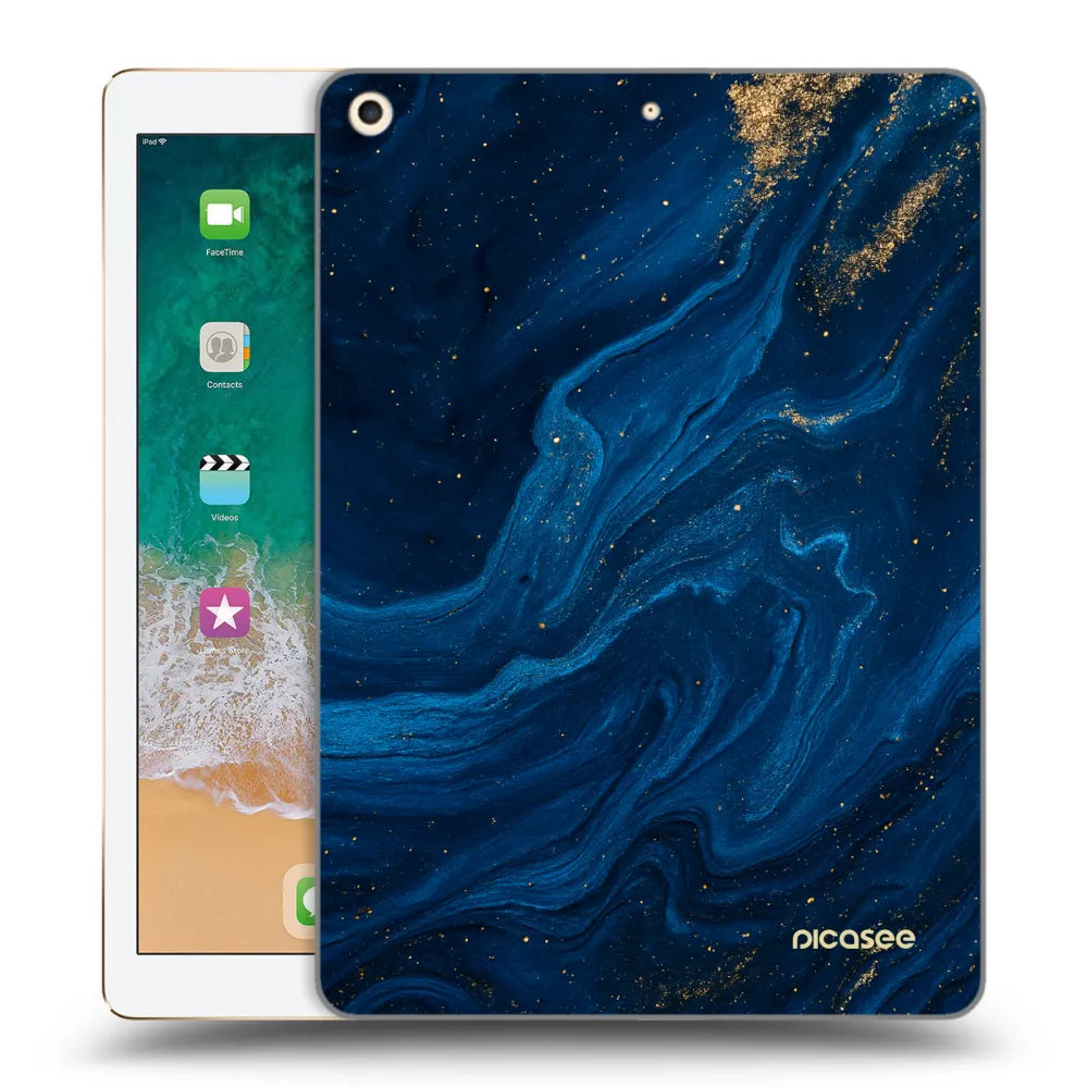 Picasee silikonový průhledný obal pro Apple iPad 9.7" 2017 (5. gen) - Blue