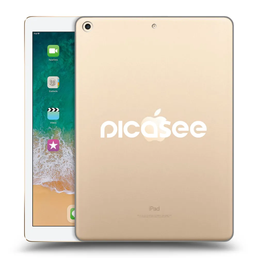 Picasee silikonový průhledný obal pro Apple iPad 9.7" 2017 (5. gen) - Picasee - new logo - white