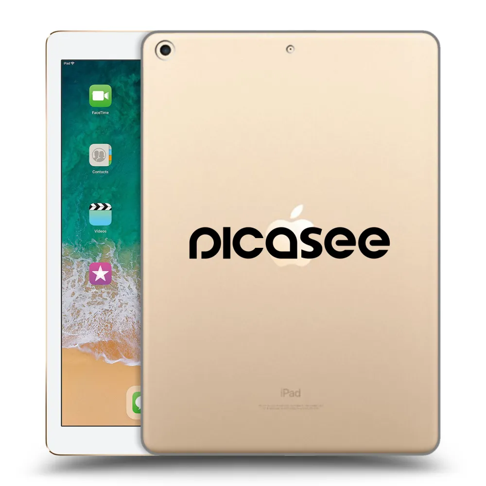 Picasee silikonový průhledný obal pro Apple iPad 9.7" 2017 (5. gen) - Picasee - new logo - black