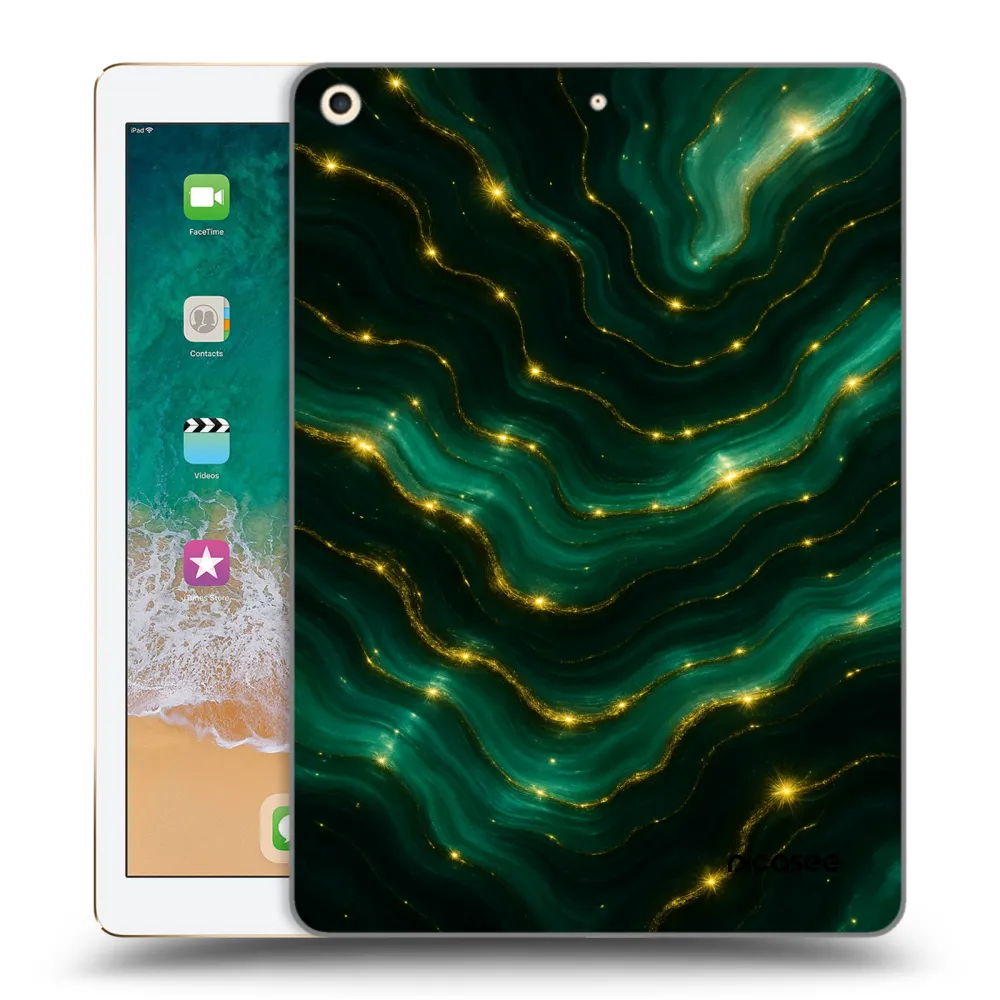 Picasee silikonový průhledný obal pro Apple iPad 9.7" 2017 (5. gen) - Emerald