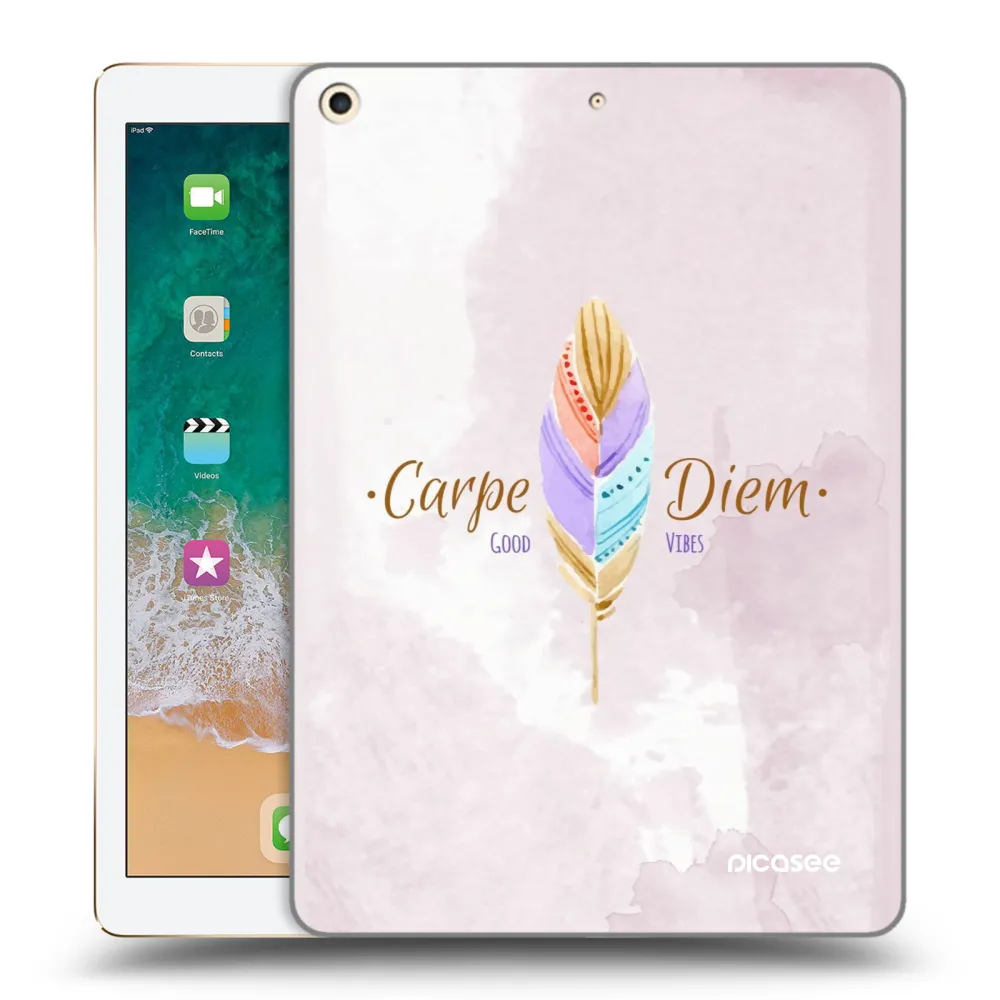 Picasee silikonový průhledný obal pro Apple iPad 9.7" 2017 (5. gen) - Užívej dne