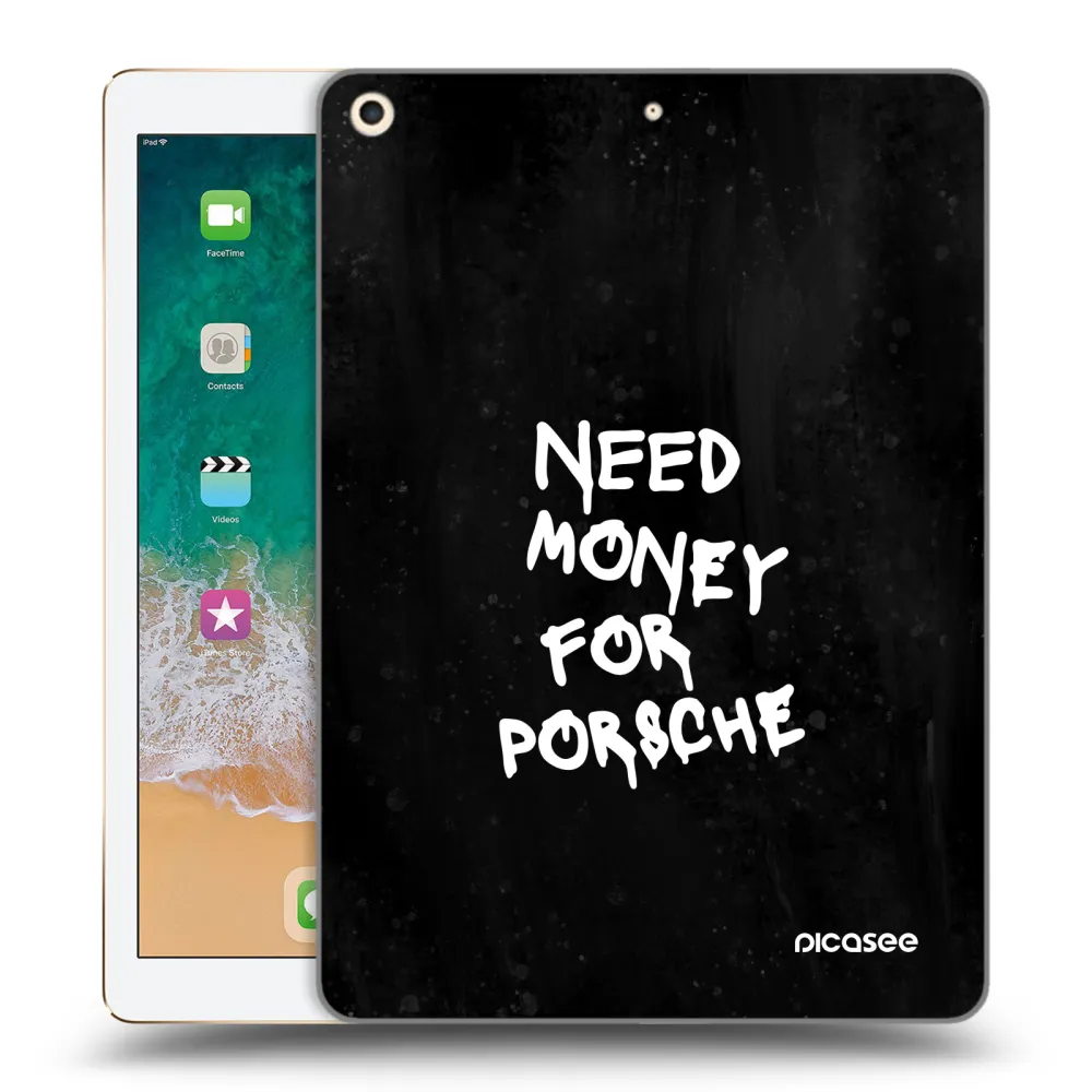 Picasee silikonový průhledný obal pro Apple iPad 9.7" 2017 (5. gen) - Black Dollar