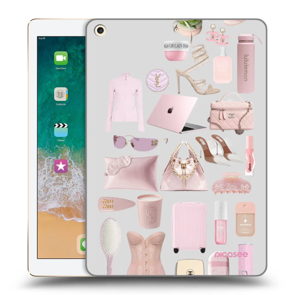 Picasee silikonový průhledný obal pro Apple iPad 9.7" 2017 (5. gen) - Glam Babe