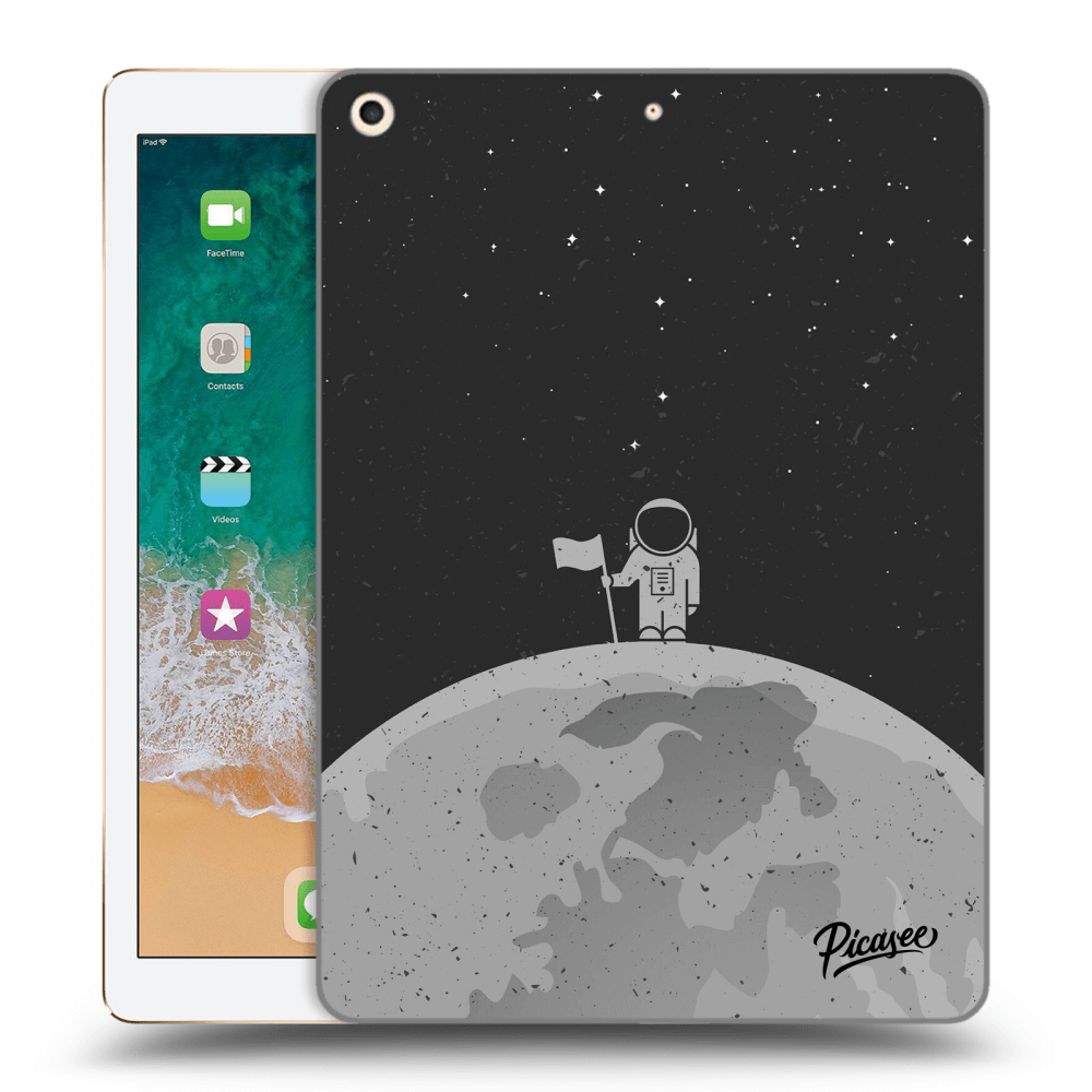 Picasee silikonový černý obal pro Apple iPad 9.7" 2017 (5. gen) - Astronaut
