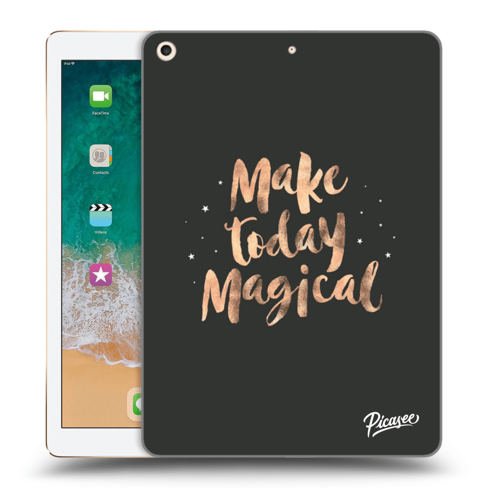 Picasee silikonový černý obal pro Apple iPad 9.7" 2017 (5. gen) - Make today Magical