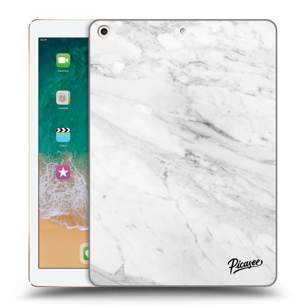Picasee silikonový průhledný obal pro Apple iPad 9.7" 2017 (5. gen) - White marble