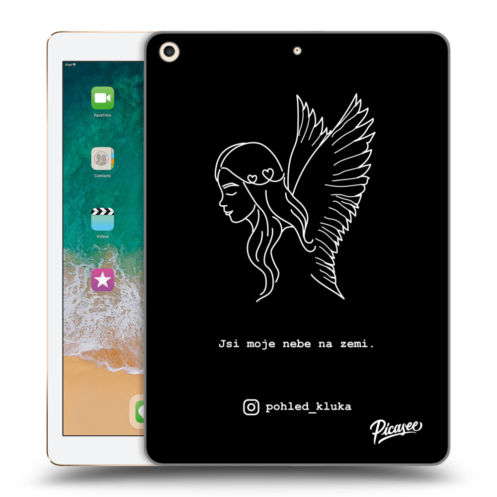 Picasee silikonový černý obal pro Apple iPad 9.7" 2017 (5. gen) - Heaven White