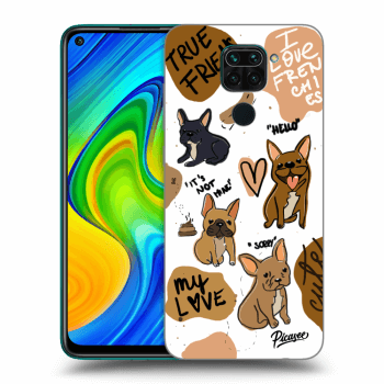 Picasee silikonový průhledný obal pro Xiaomi Redmi Note 9 - Frenchies