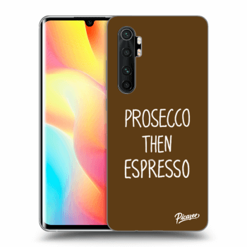Picasee silikonový černý obal pro Xiaomi Mi Note 10 Lite - Prosecco then espresso