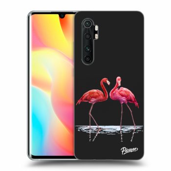 Picasee silikonový černý obal pro Xiaomi Mi Note 10 Lite - Flamingos couple