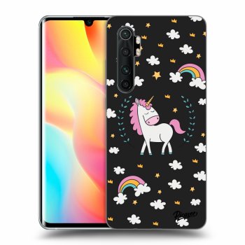 Picasee silikonový černý obal pro Xiaomi Mi Note 10 Lite - Unicorn star heaven