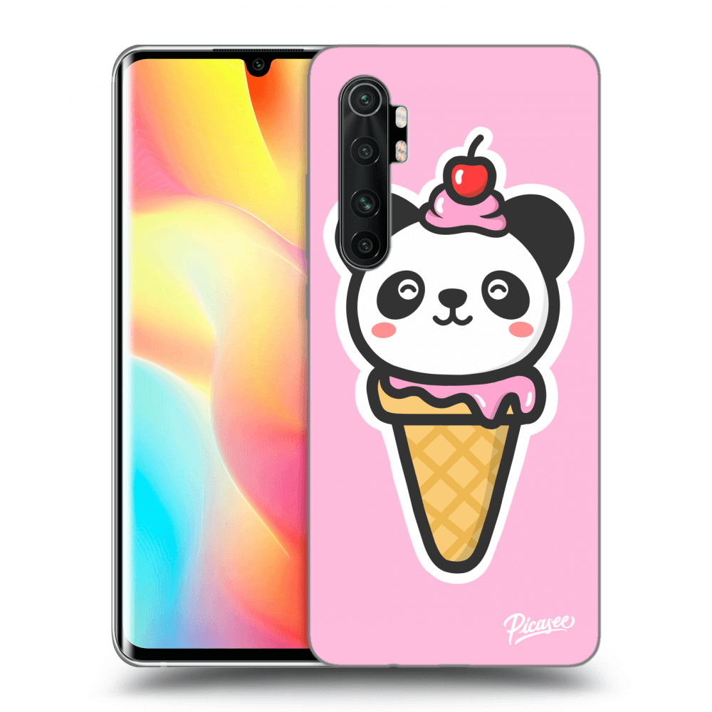 Picasee silikonový průhledný obal pro Xiaomi Mi Note 10 Lite - Ice Cream Panda