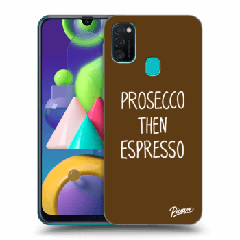 Picasee silikonový černý obal pro Samsung Galaxy M21 M215F - Prosecco then espresso