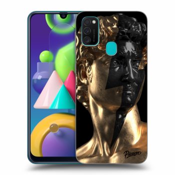 Picasee silikonový černý obal pro Samsung Galaxy M21 M215F - Wildfire - Gold