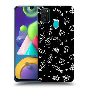 Picasee silikonový černý obal pro Samsung Galaxy M21 M215F - Mistletoe