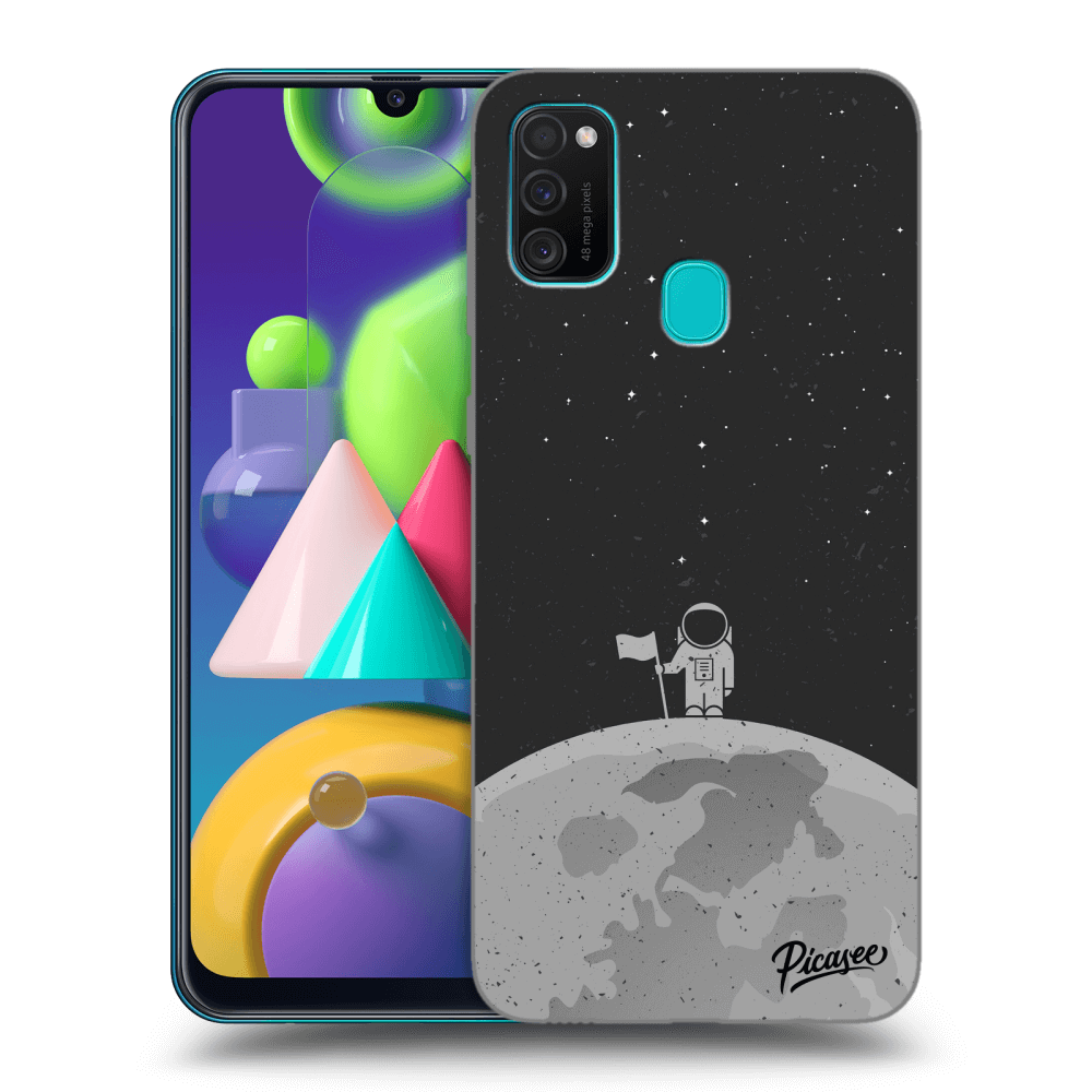 Picasee silikonový černý obal pro Samsung Galaxy M21 M215F - Astronaut