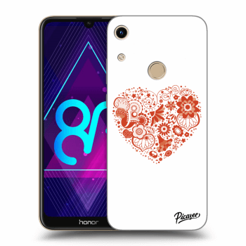 Picasee silikonový průhledný obal pro Honor 8A - Big heart