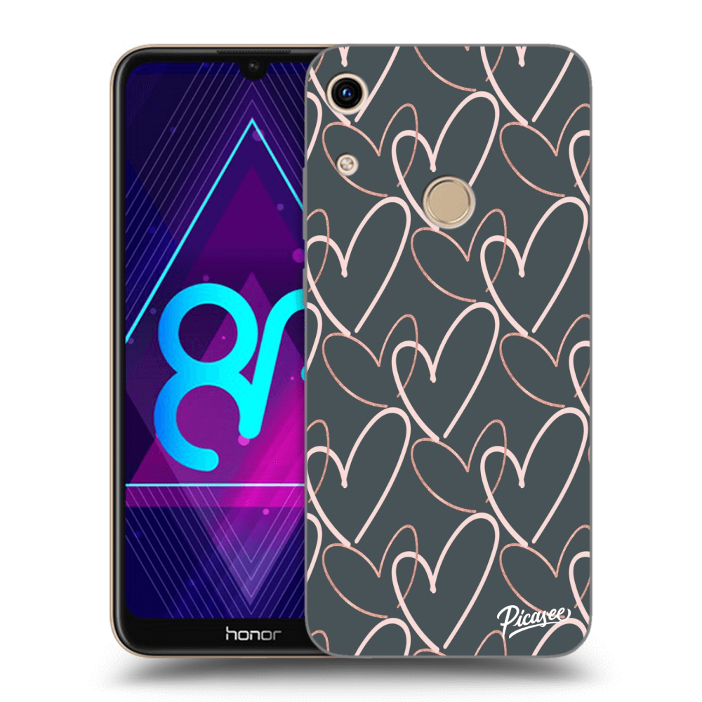 Picasee silikonový průhledný obal pro Honor 8A - Lots of love
