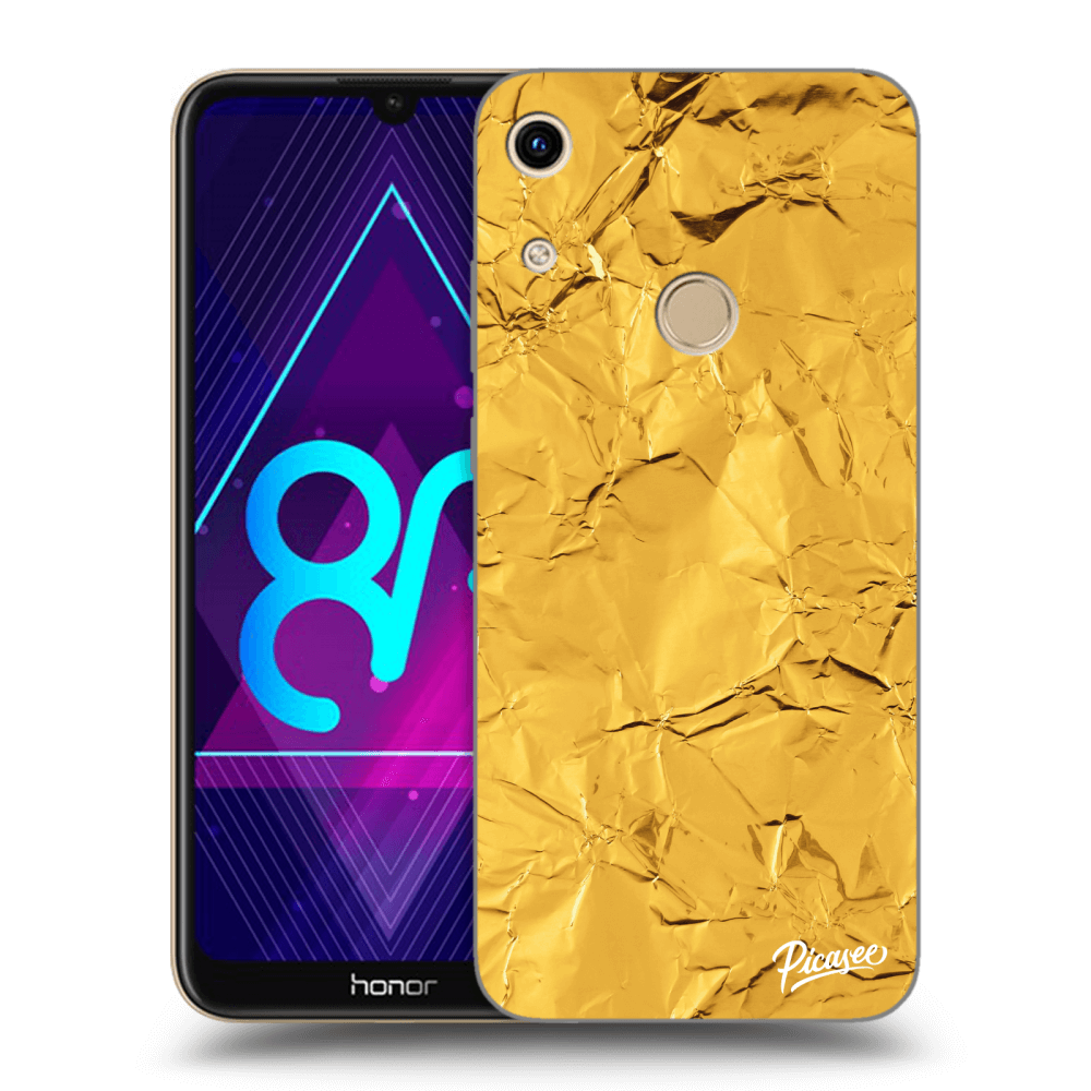 Picasee silikonový průhledný obal pro Honor 8A - Gold