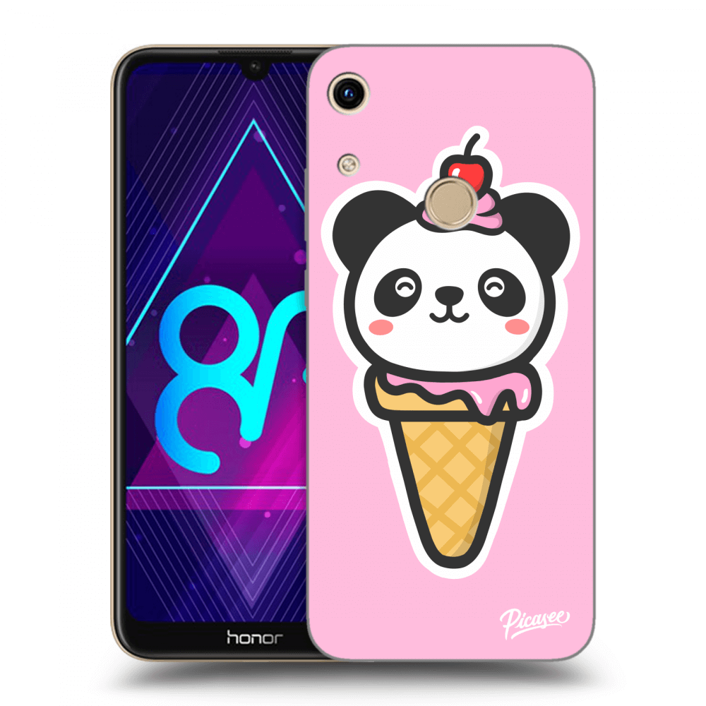 Picasee silikonový průhledný obal pro Honor 8A - Ice Cream Panda