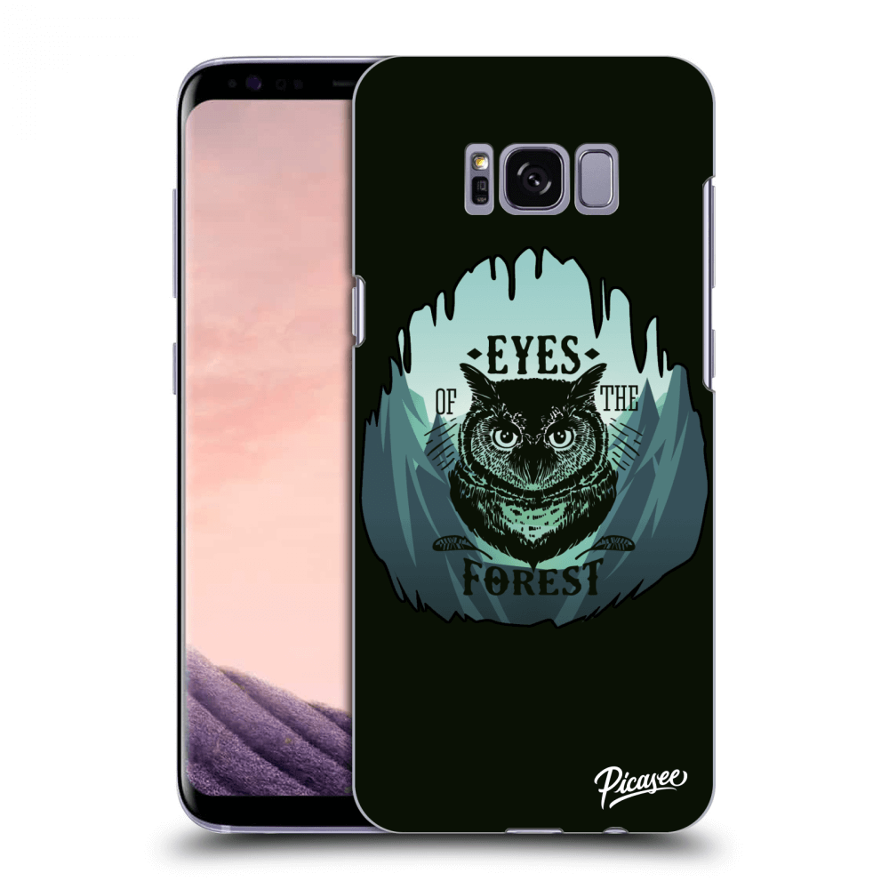 Picasee silikonový černý obal pro Samsung Galaxy S8 G950F - Forest owl