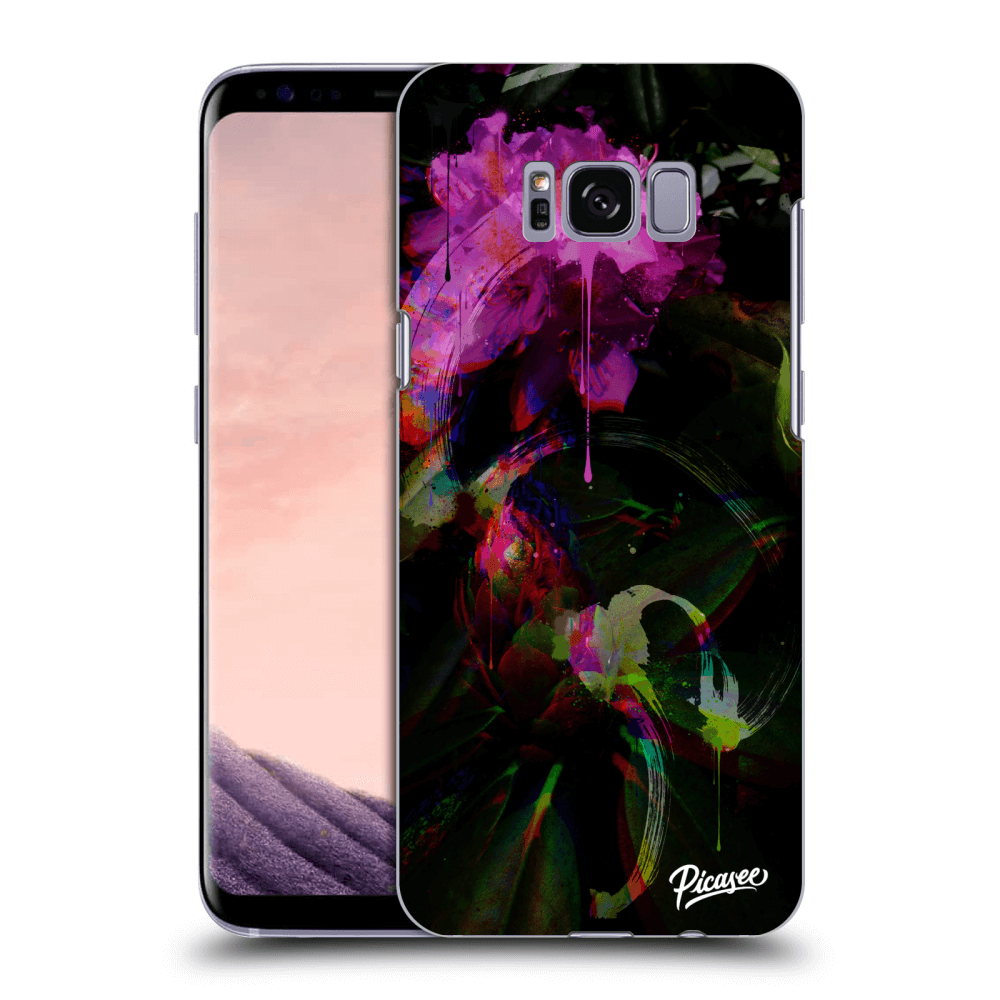 Picasee silikonový černý obal pro Samsung Galaxy S8 G950F - Peony Color