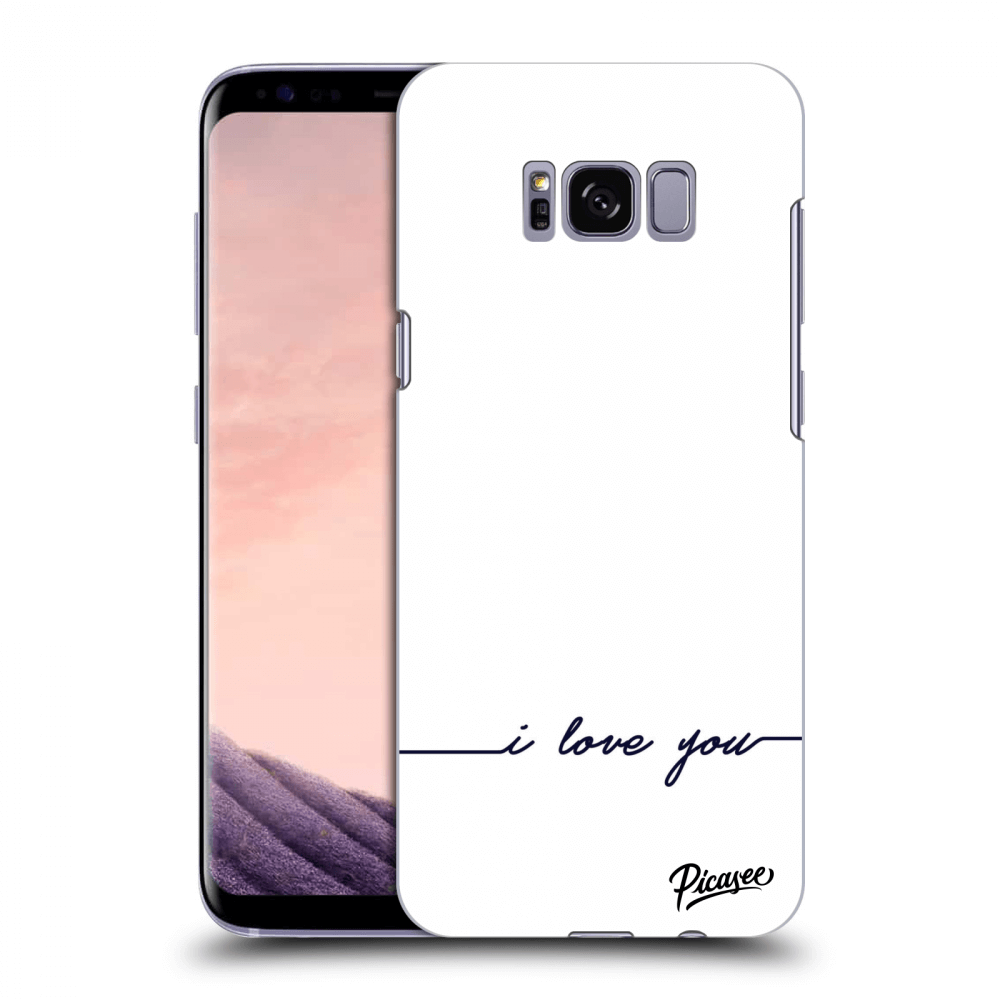 Picasee silikonový průhledný obal pro Samsung Galaxy S8 G950F - I love you