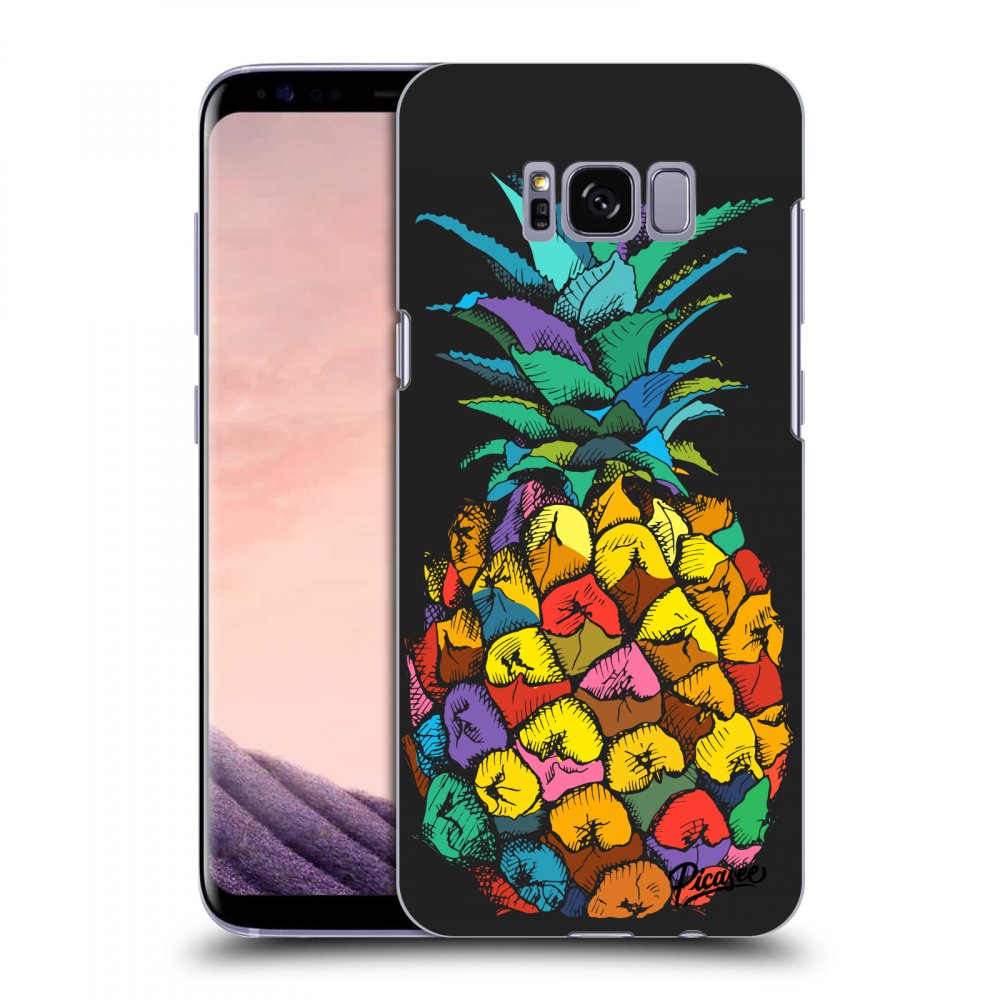 Picasee silikonový černý obal pro Samsung Galaxy S8 G950F - Pineapple